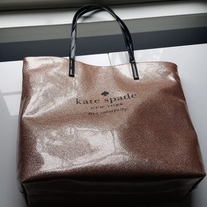 Kate Spade Rose Gold Glitter Tote
